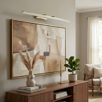 Koupelnové nástěnné LED svítidlo  APP1877-1W 80cm BRUSH GOLD