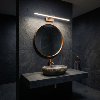 Koupelnové nástěnné LED svítidlo SWE013-1W 43cm BRUSH COPPER