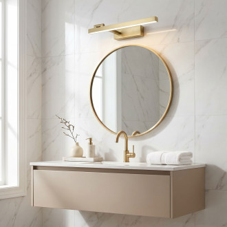 Koupelnové nástěnné LED svítidlo SWE031-1W 40cm Brush Gold