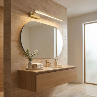 Koupelnové nástěnné LED svítidlo SWE032-1W 60cm BRUSH GOLD