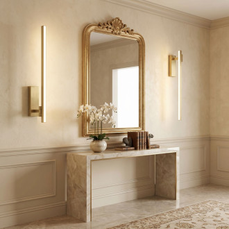 Koupelnové nástěnné LED svítidlo SWE032-1W 60cm BRUSH GOLD