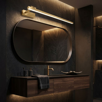 Koupelnové nástěnné LED svítidlo SWE033-1W 80cm BRUSH GOLD
