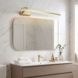 Koupelnové nástěnné LED svítidlo SWE033-1W 80cm BRUSH GOLD