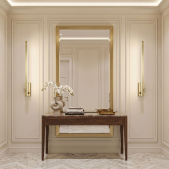 Koupelnové nástěnné LED svítidlo SWE033-1W 80cm BRUSH GOLD