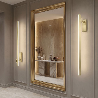 Koupelnové nástěnné LED svítidlo SWE033-1W 80cm BRUSH GOLD