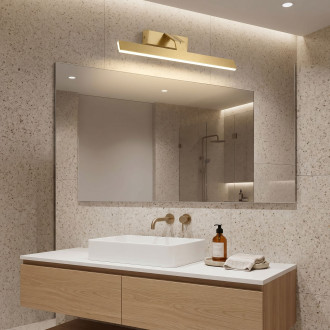 Koupelnové nástěnné LED svítidlo SWE007-1W 43cm BRUSH GOLD