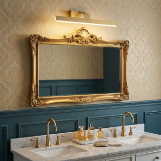 Koupelnové nástěnné LED svítidlo SWE007-1W 43cm BRUSH GOLD