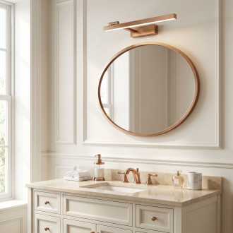 Koupelnové nástěnné LED svítidlo SWE037-1W 40cm BRUSH COPPER