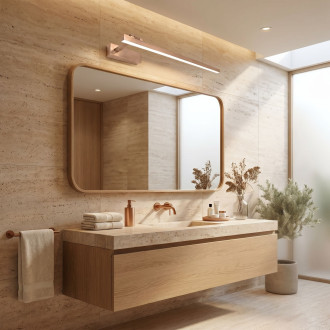 Koupelnové nástěnné LED svítidlo SWE038-1W 60cm BRUSH COPPER