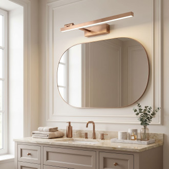 Koupelnové nástěnné LED svítidlo SWE038-1W 60cm BRUSH COPPER
