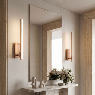 Koupelnové nástěnné LED svítidlo SWE038-1W 60cm BRUSH COPPER
