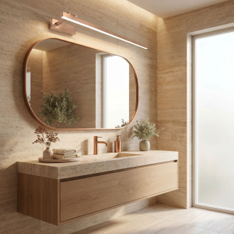 Koupelnové nástěnné LED svítidlo SWE039-1W 80cm BRUSH COPPER