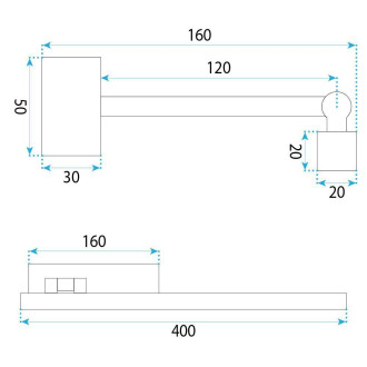 Koupelnové nástěnné LED svítidlo SWE028-1W 40cm CHROME