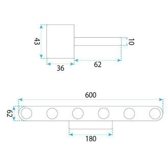 Koupelnové nástěnné LED svítidlo SWE056-W CHROME