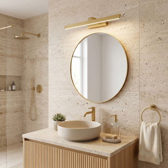 Koupelnové nástěnné LED svítidlo SWE008-1W 58cm BRUSH GOLD