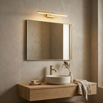 Koupelnové nástěnné LED svítidlo SWE008-1W 58cm BRUSH GOLD