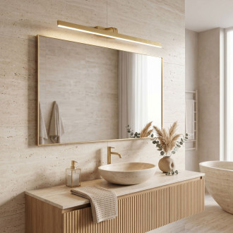 Koupelnové nástěnné LED svítidlo SWE009-1W 73cm BRUSH GOLD