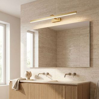 Koupelnové nástěnné LED svítidlo SWE009-1W 73cm BRUSH GOLD