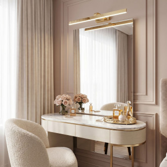 Koupelnové nástěnné LED svítidlo SWE006-1W 73cm GOLD