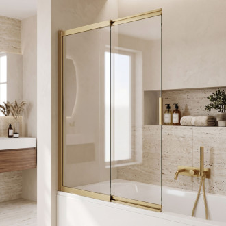 Vanová zástěna posuvná REA Dario Brush Gold 80