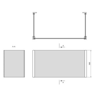 UNIVERSAL U panel 70x140x70x59cm