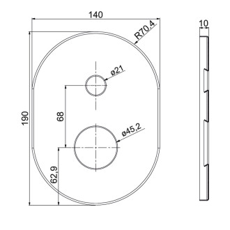 Mereo Mada sprchová baterie podomítková s přepínačem, Mbox, oválný kryt CBQ60106MB