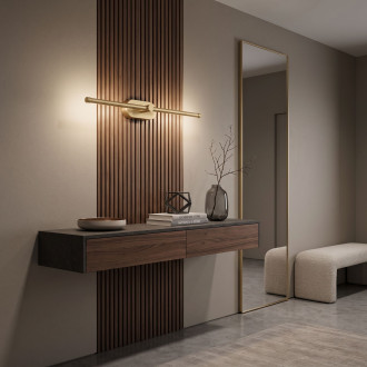 Koupelnové nástěnné LED svítidlo APP1893-1W 60 cm BRUSH GOLD