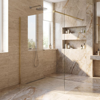 Vzpěra pro sprchovou zástěnu 150 cm Rea Brush Gold