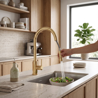 Uzávěr s perlátorem pro kuchyňskou baterii REA Fresh Gold