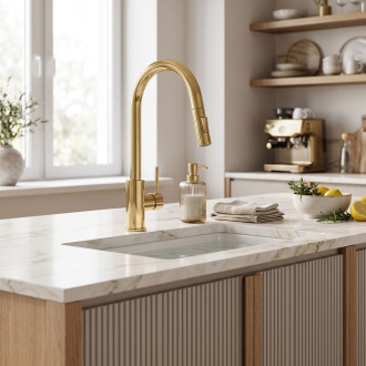 Uzávěr s perlátorem pro kuchyňskou baterii REA Fresh Gold