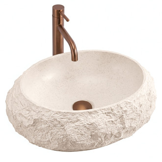 REA Umyvadlo na desku Mika Warm Beige REA-U7347