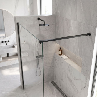 Vzpěra pro sprchovou zástěnu 150 cm Rea Black