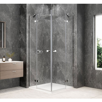 GLOBE CHROME čtvercový sprchový kout 900x900mm, rohový vstup, čiré sklo GB5990C