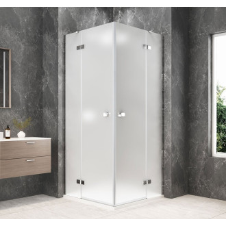 GLOBE CHROME čtvercový sprchový kout 800x800mm, rohový vstup, matné sklo GB5880MC