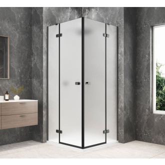 GLOBE GUN METAL čtvercový sprchový kout 900x900mm, rohový vstup, matné sklo GB5990MGM