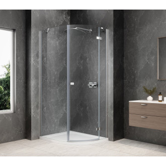 GLOBE CHROME čtvrtkruhový sprchový kout 800x1000mm, čiré sklo, pravé GB2810RC