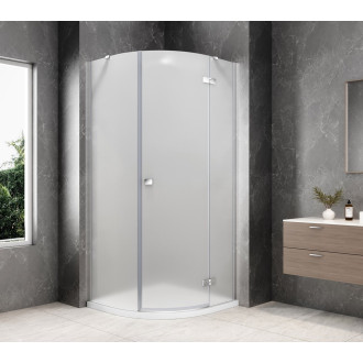 GLOBE CHROME čtvrtkruhový sprchový kout 800x800mm, matné sklo, pravé GB2680MRC