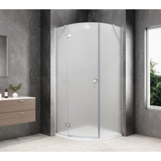 GLOBE CHROME čtvrtkruhový sprchový kout 900x900mm, matné sklo, levé GB2690MLC