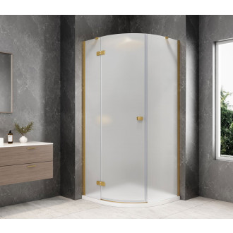 GLOBE GOLD MATT čtvrtkruhový sprchový kout 900x900mm, matné sklo, levé GB2690MLG