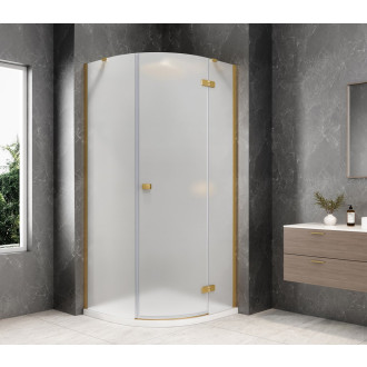 GLOBE GOLD MATT čtvrtkruhový sprchový kout 900x900mm, matné sklo, pravé GB2690MRG