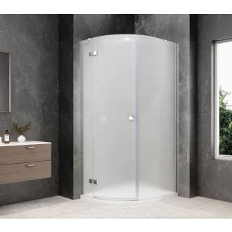GLOBE CHROME čtvrtkruhový sprchový kout 800x900mm, matné sklo, levé GB2890MLC