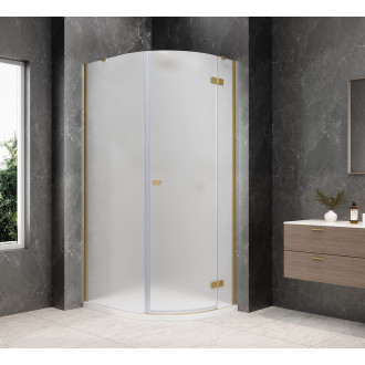 GLOBE GOLD MATT čtvrtkruhový sprchový kout 800x900mm, matné sklo, pravé GB2890MRG