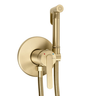 Podomítková bidetová baterie Rea Ontario Brush Gold