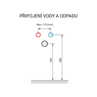 Mailo, koupelnová skříňka s umyvadlem z litého mramoru, 1010x415x476 mm, antracit CN537M