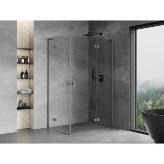 Mexen Mist-H L Duo kabina prysznicowa uchylna prawa 80 x 95 cm, transparent, gun metal - 8A5L-080L-095P-95-00