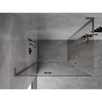 Mexen Mist-H L Duo kabina prysznicowa uchylna lewa 110 x 100 cm, transparent, gun metal - 8A5L-110L-100P-95-00