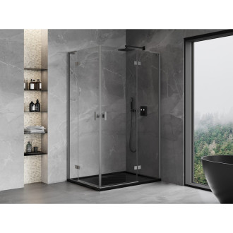 Mexen Mist-H L Duo kabina prysznicowa uchylna prawa 80 x 120 cm, transparent, gun metal - 8A5L-080L-120P-95-00