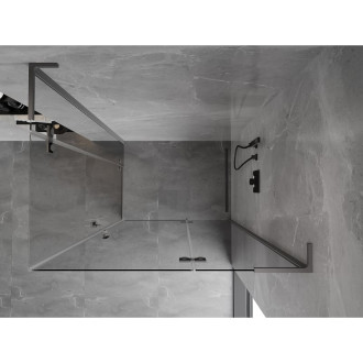 Mexen Mist-H L Duo kabina prysznicowa uchylna prawa 80 x 120 cm, transparent, gun metal - 8A5L-080L-120P-95-00