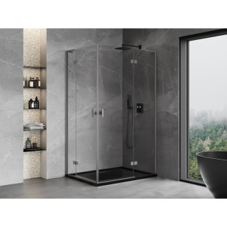Mexen Mist-H L Duo kabina prysznicowa uchylna prawa 100 x 120 cm, transparent, gun metal - 8A5L-100L-120P-95-00