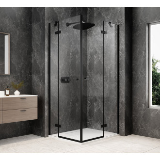 GLOBE BLACK obdélníkový sprchový kout 1000x800mm, rohový vstup, čiré sklo GB5080B